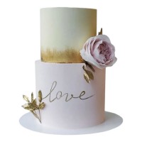 Торт двухъярусный с надписью LOVE №3700