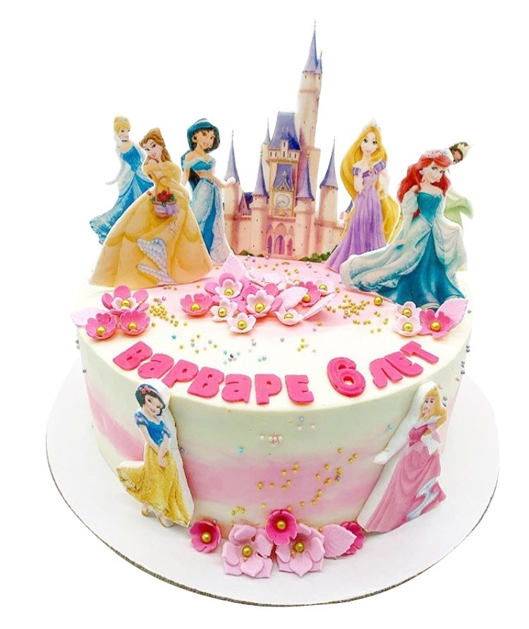 Торт с принцессами Дисней на 6 лет №1740