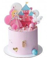 Торт с принцессой для девочки 6 лет №2975