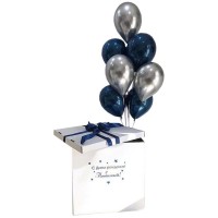 Коробка с шарами С днем рождения, любимый №305
