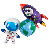 Воздушные шары ракета и космонавт №487