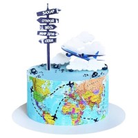 Торт с картой мира №3424