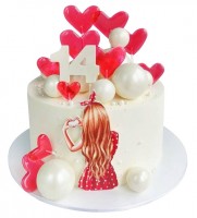 Торт с шарами для девочки 14 лет №2101