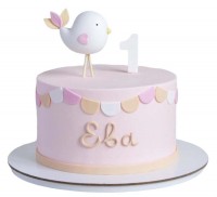 Торт с птичкой на годик №2480