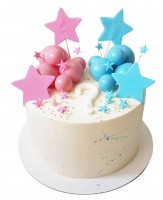 Торт с шарами и звездами №1694
