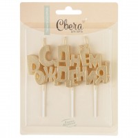 Свечи для торта С днём рождения Золото №86