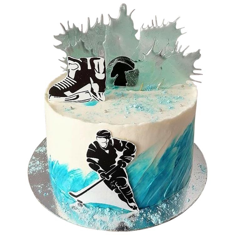 Круглый торт для хоккеиста №2705