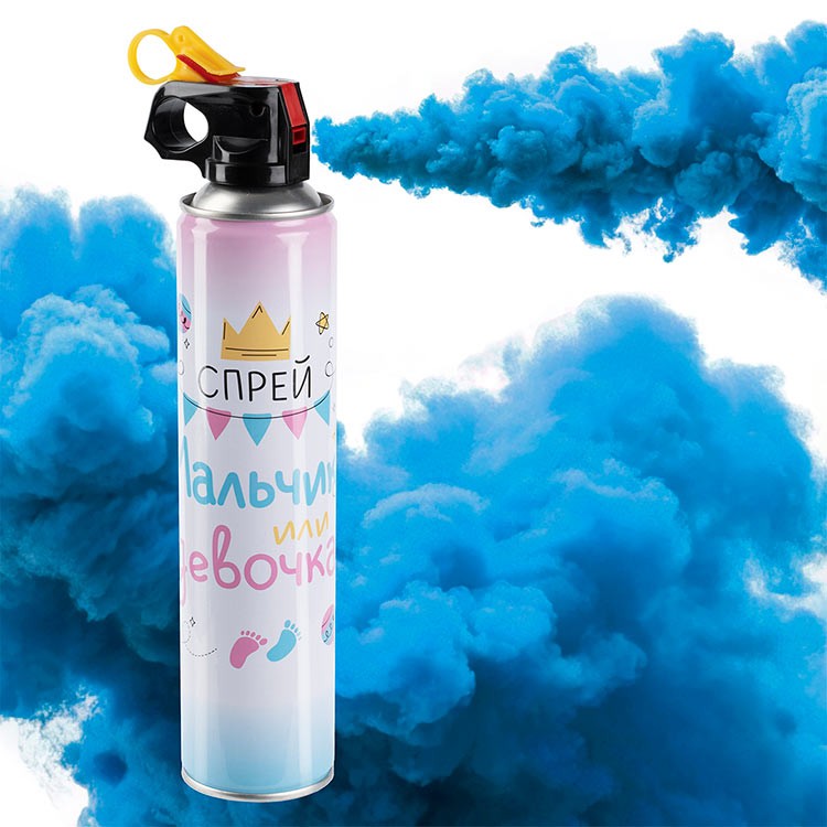 Спрей краска Холи для Гендер Пати, 22-24 сек, Голубой, 450 г