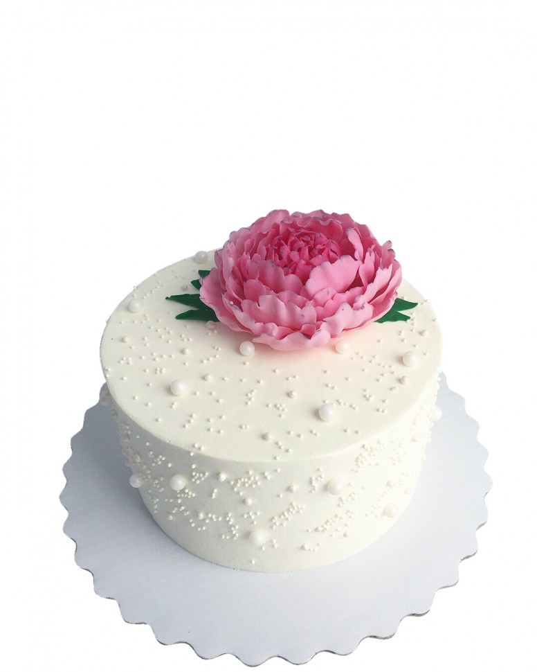 Торт с украшением в виде цветка № 1288