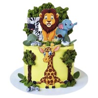 Торт с животными и деревьями №3282