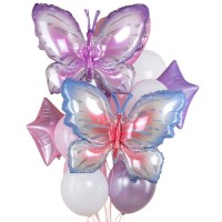 Воздушные шары 2 бабочки из фольги №1078