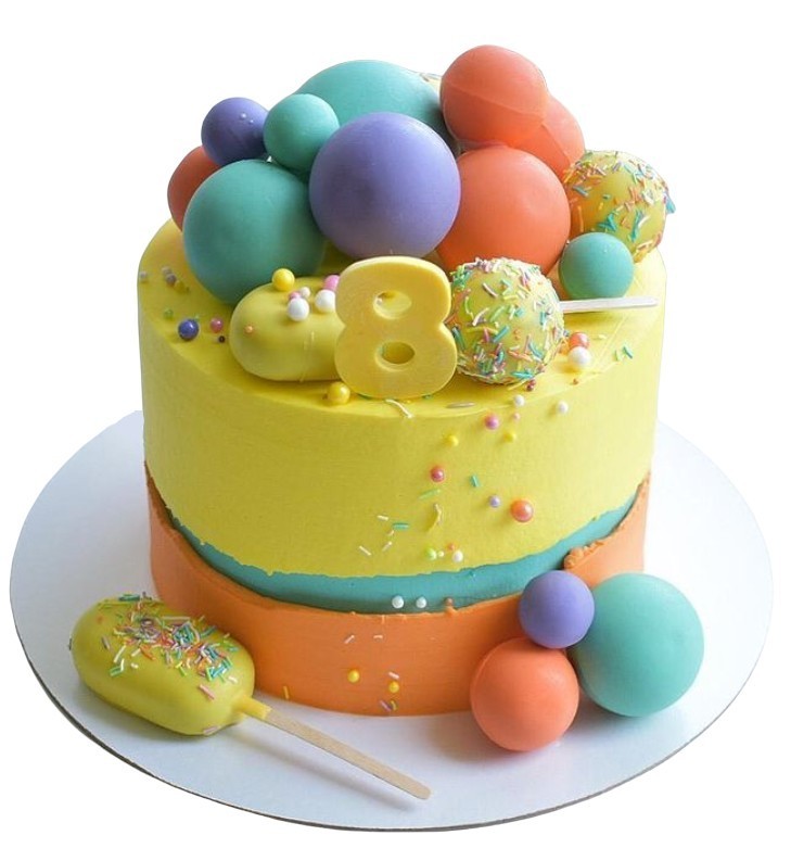 Торт с шариками на 8 лет №2330