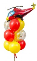 Воздушные шарики с вертолетом из фольги №54