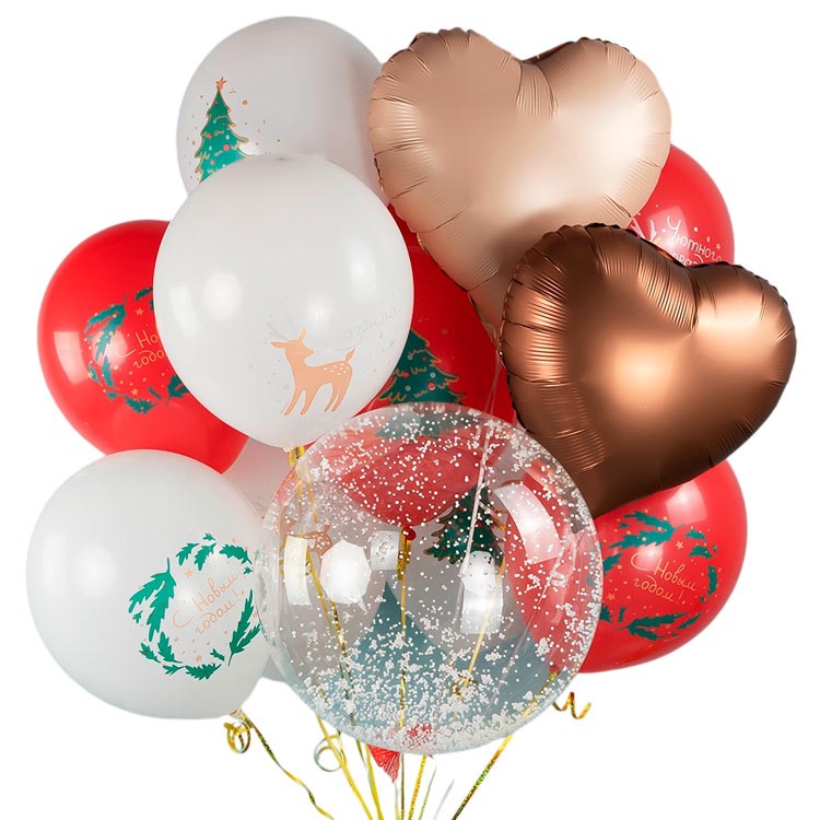 Новогодний набор воздушных шариков №733