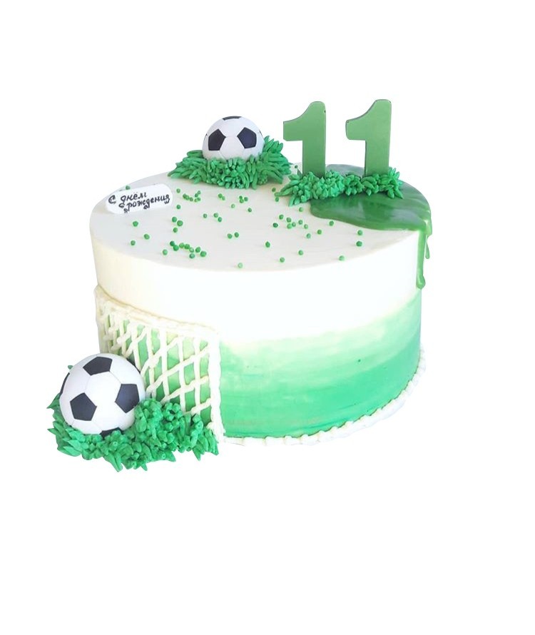 Торт с футбольными воротами и мячом №1484