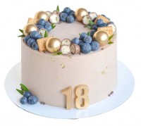 Торт на 18 лет с ягодами №2308