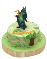 Торт детский с драконом на день рождения №679