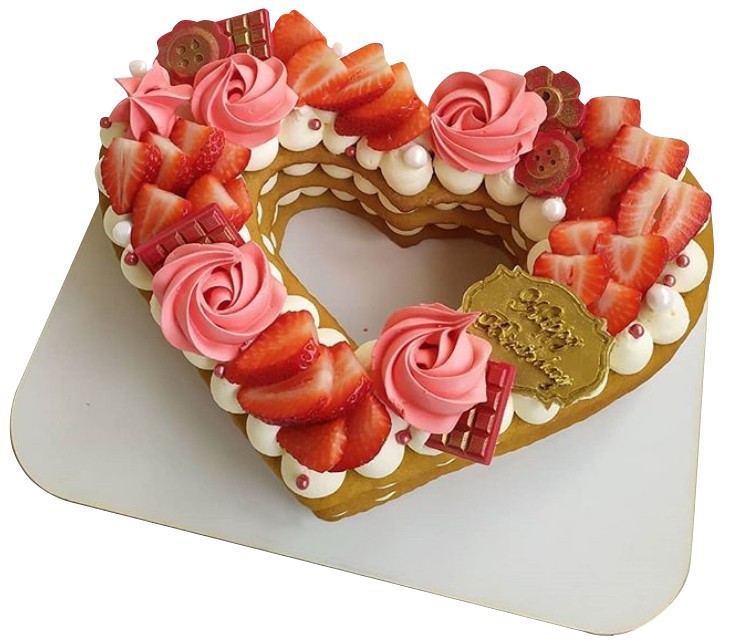 Торт Сердце с ягодами №1993