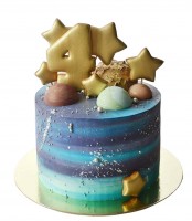 Торт Космический со звездами на 4 года №2424