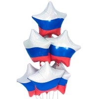 Воздушные шары Звезды Триколор №572