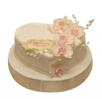 Торт Сердце на годовщину свадьбы №1078