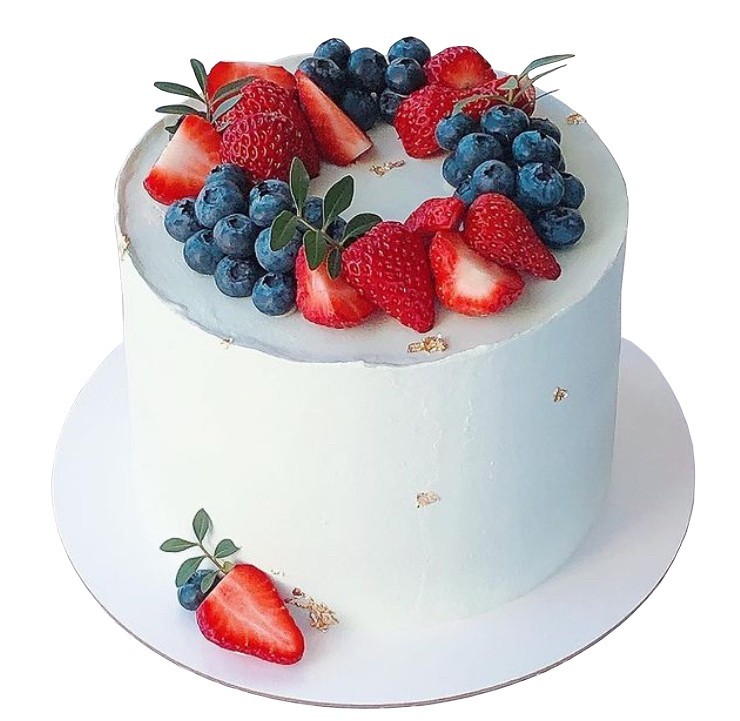 Торт с фруктово-ягодной композицией №1154