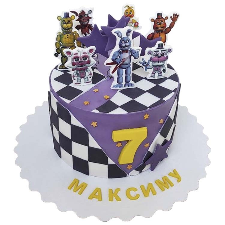 торт с аниматрониками для мальчика 7 лет
