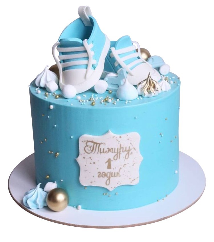 Торт Синий торт на годик №2028