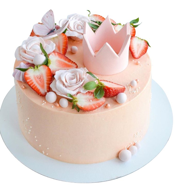 Торт нежно-розовый №1864
