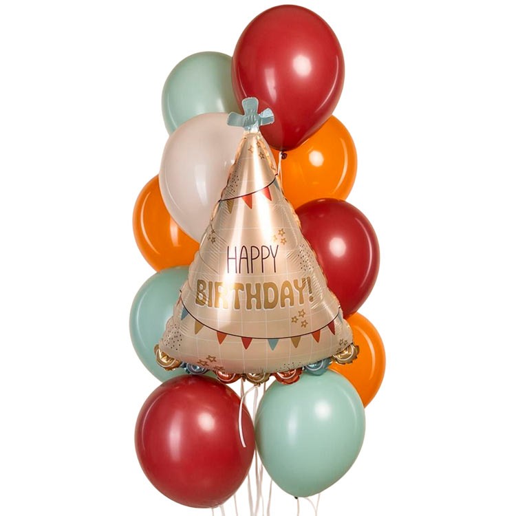 Воздушные шары с фольгированным колпаком на день рождения №1147