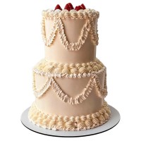 Торт в стиле Ламбет с клубникой №4135