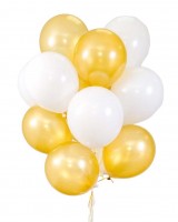 Белые и желтые воздушные шары №66