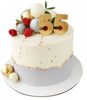 Торт на 55 лет с ягодами №2106