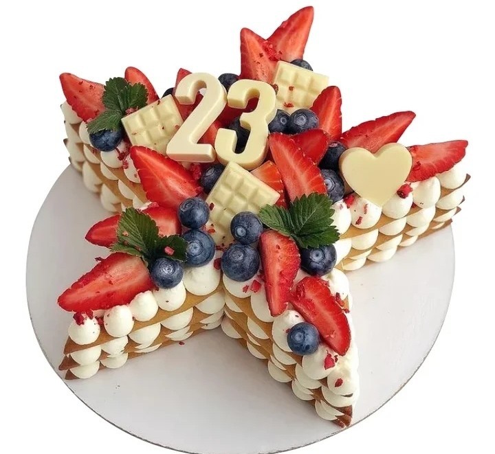Торт Звезда с фруктами №2066