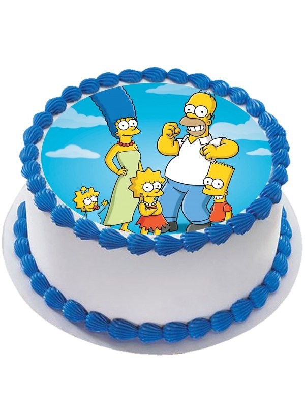 Торт с Гомером Симпсоном и его семьей №290
