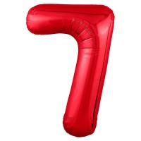 Воздушный шарик Красная Цифра 7 №668