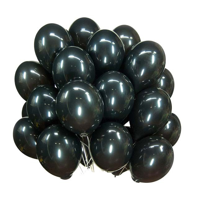 Черные латексные шары на день рождения №70