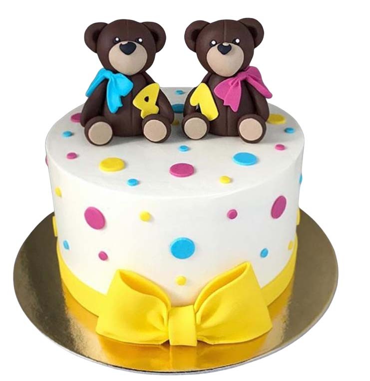 Торт с двумя медведями №2484
