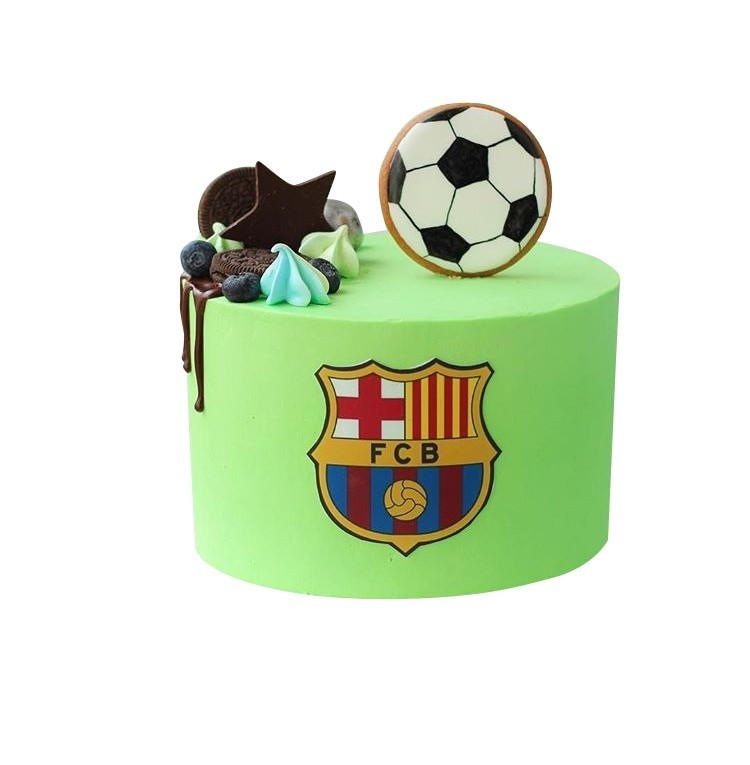 Торт с эмблемой Барселоны без мастики №1483