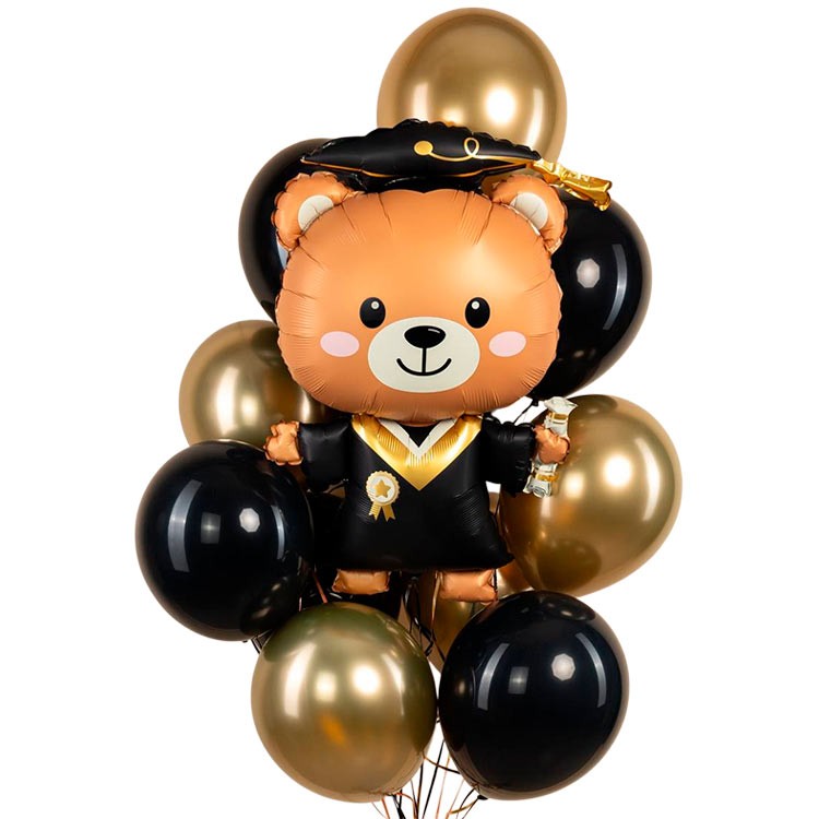 Воздушные шарики с Мишкой-выпускником №1249