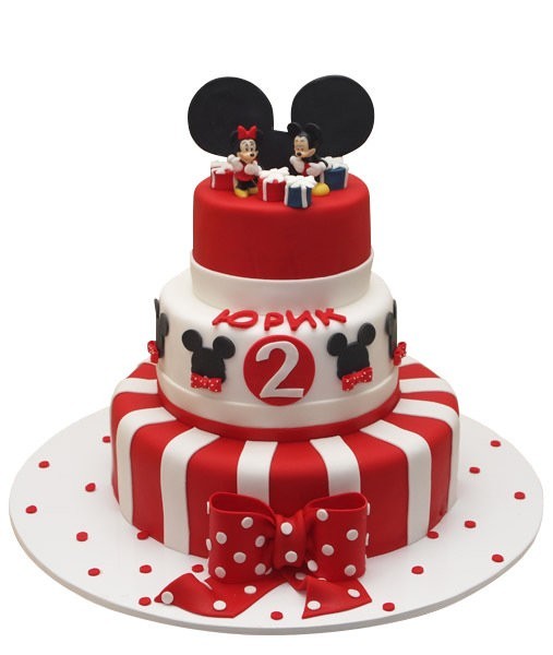 Торт с Микки и Минни Маус на 2 года №752