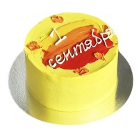 Желтый торт без мастики на 1 сентября №3513
