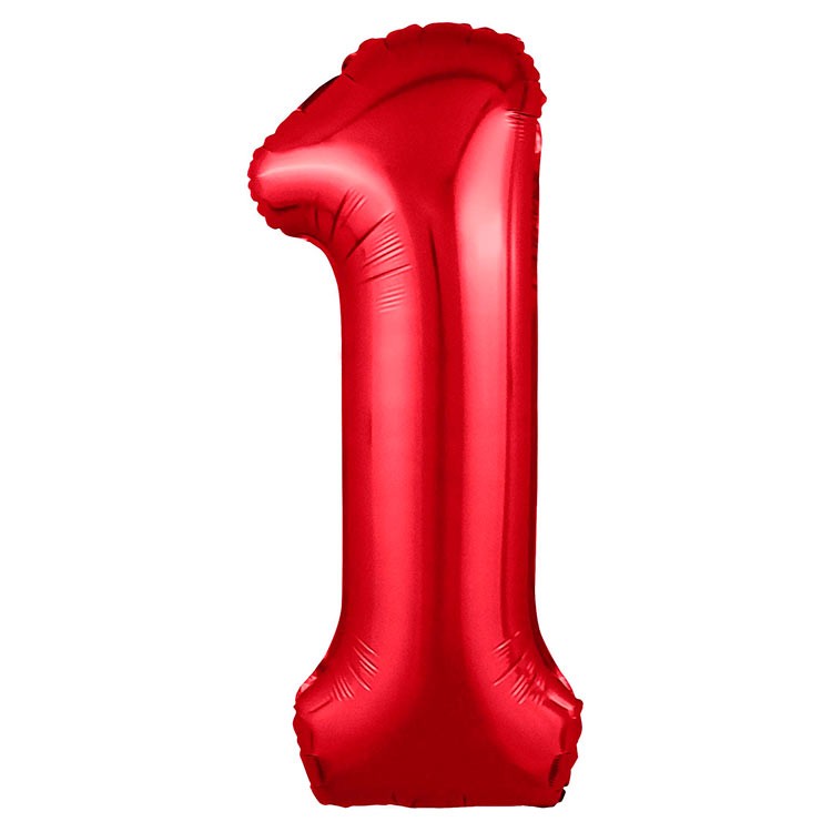Воздушный шар Цифра 1 красный №662