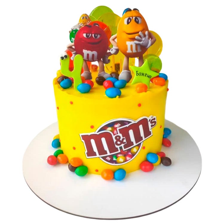 Жёлтый торт M&Ms №3892