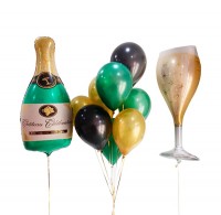Набор воздушных шаров фигурами шампанского и бокала №75