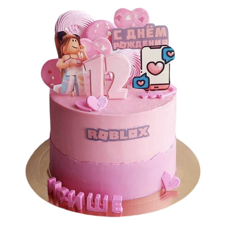 Торт роблокс для девочки 9 лет фото