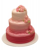 Свадебный торт «Цветочный градиент» №1075