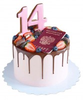Торт с паспортом и пряничной цифрой №2461