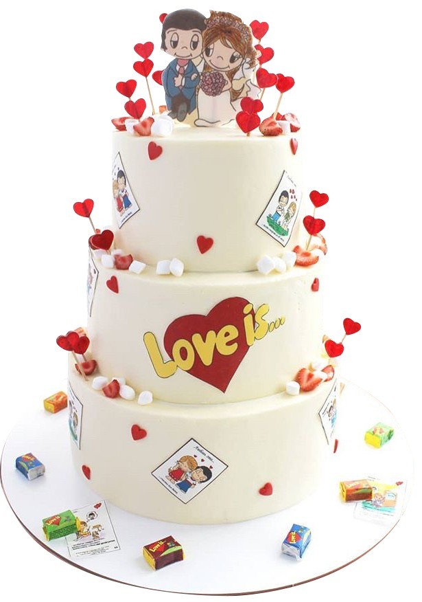Торт свадебный Love is №1951