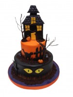 Черный торт на Хэллоуин №1336